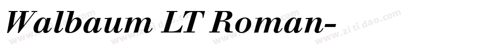 Walbaum LT Roman字体转换